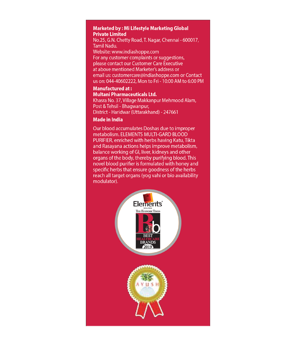 Elements Wellness Multi-Gard Blood Purifier (200ml) - Image 2