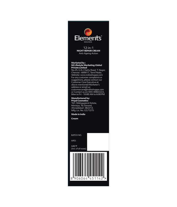 Elements Wellness 12-in-1 Night Repair Cream (25ml) - Image 2