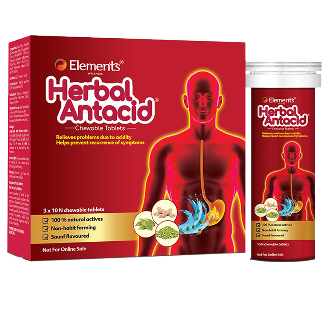 Elements Wellness Herbal Antacid 3x10n Chewable Tablets - Image 2