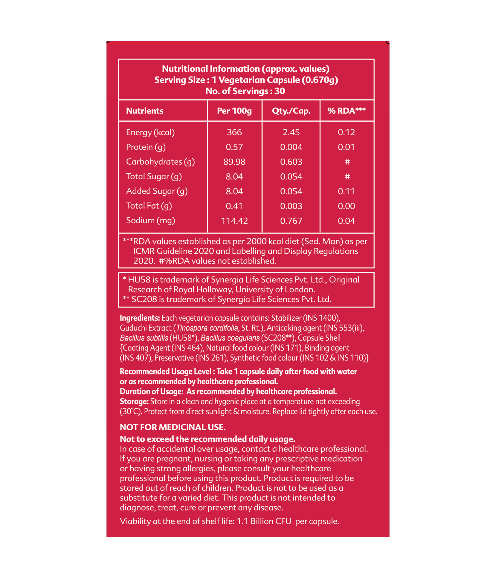 Elements Wellness Probiotic G Plus (30 Capsules) - Image 3